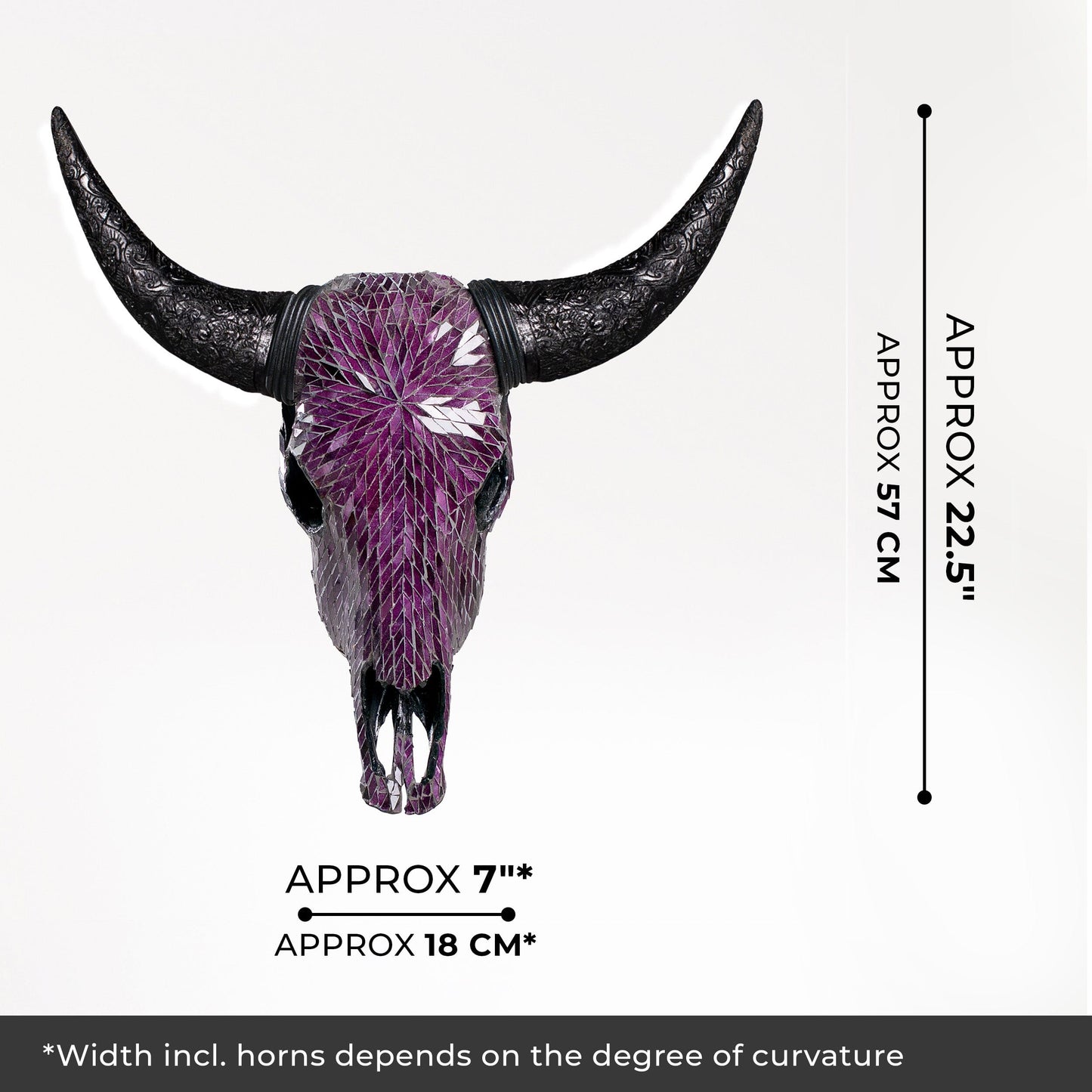 Cow Skull - Purple Mirror // Mosaic Finish