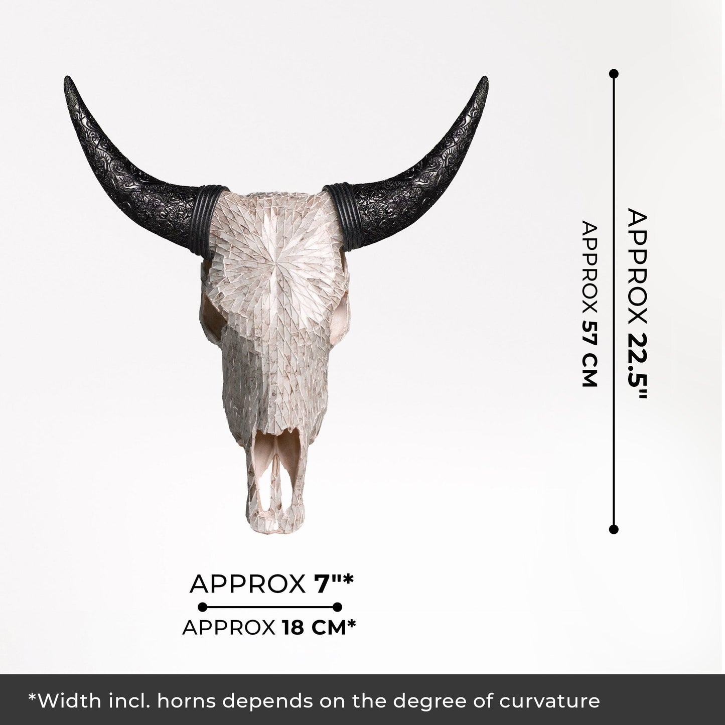 Cow Skull - Beige Mirror // Mosaic Finish