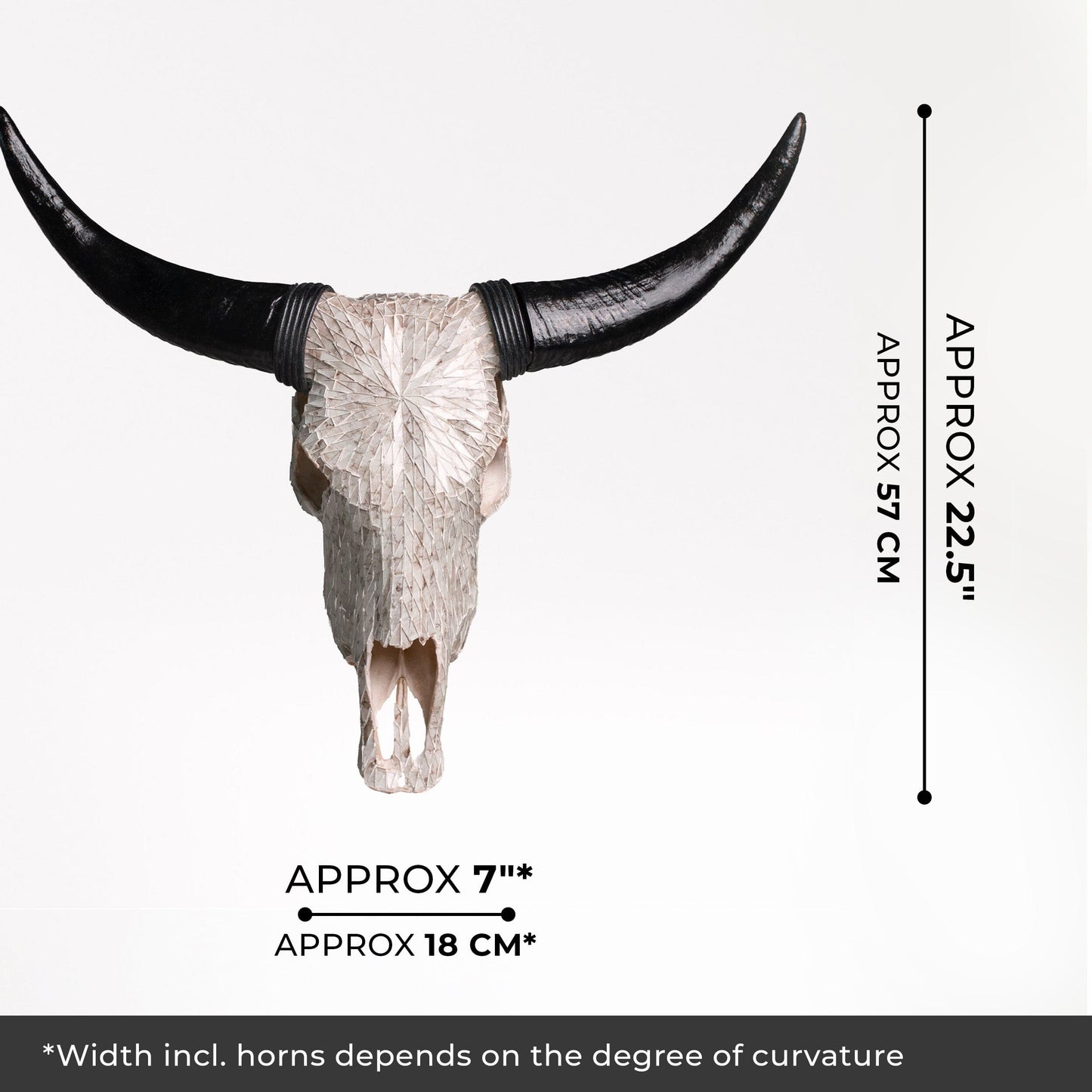Cow Skull - Beige Mirror // Mosaic Finish