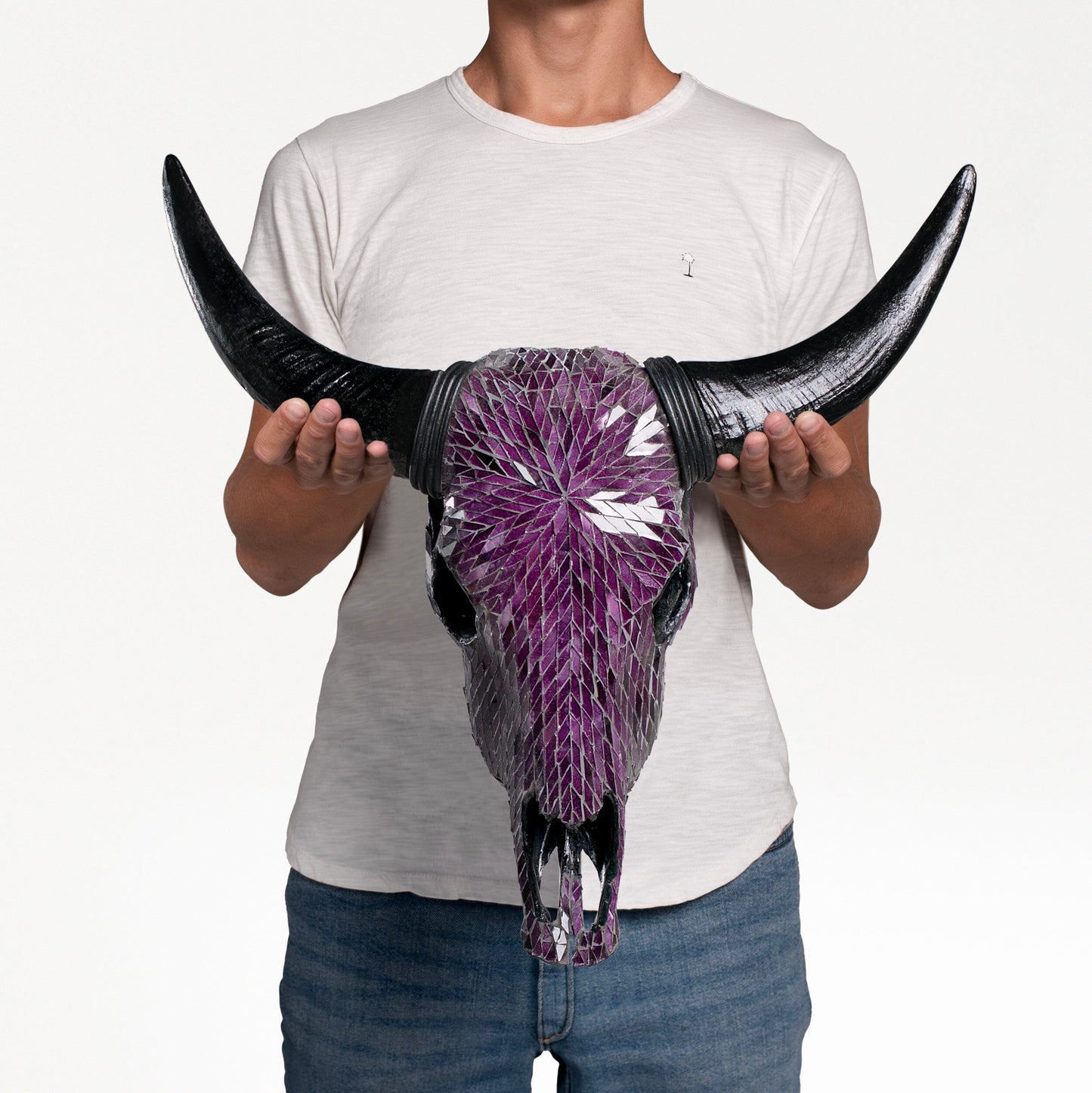 Cow Skull - Purple Mirror // Mosaic Finish