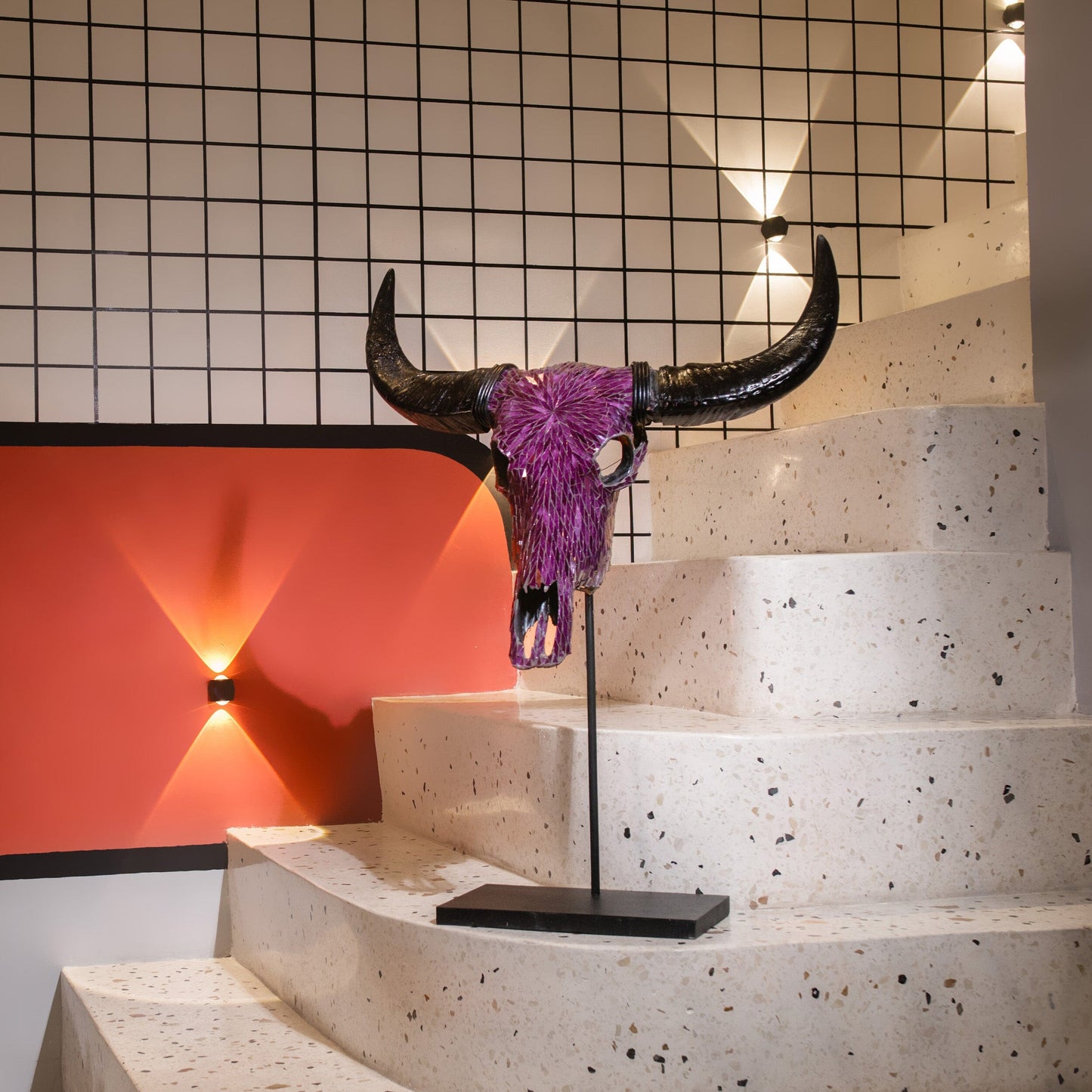 Buffalo Skull - Purple Mirror // Mosaic Finish