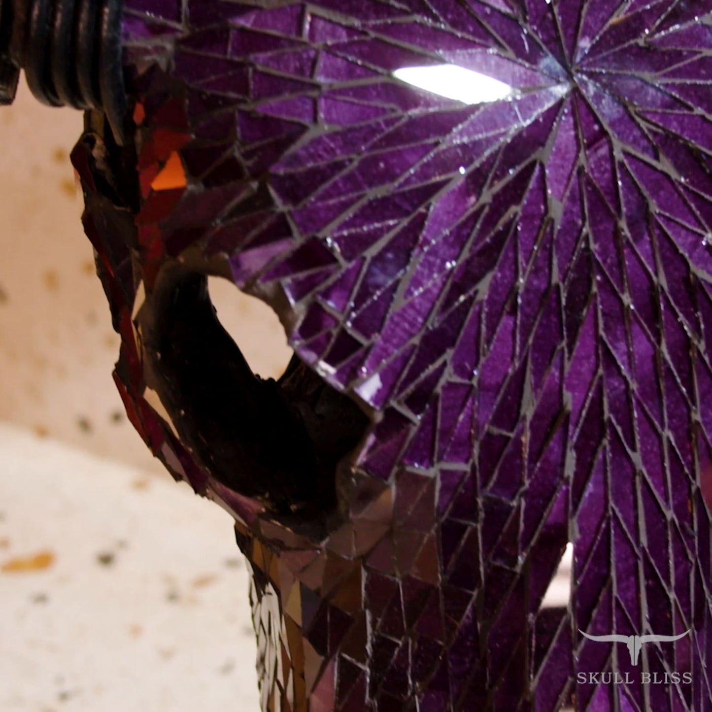 Buffalo Skull - Purple Mirror // Mosaic Finish