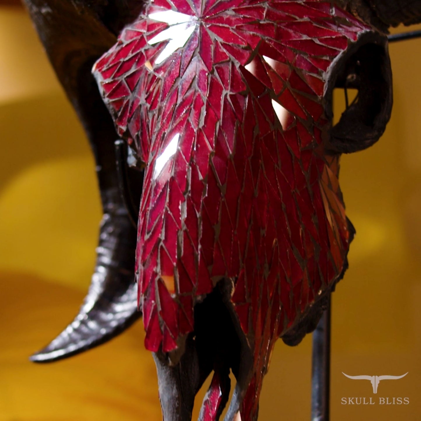 Ram Skull - Red Mirror // Mosaic Finish