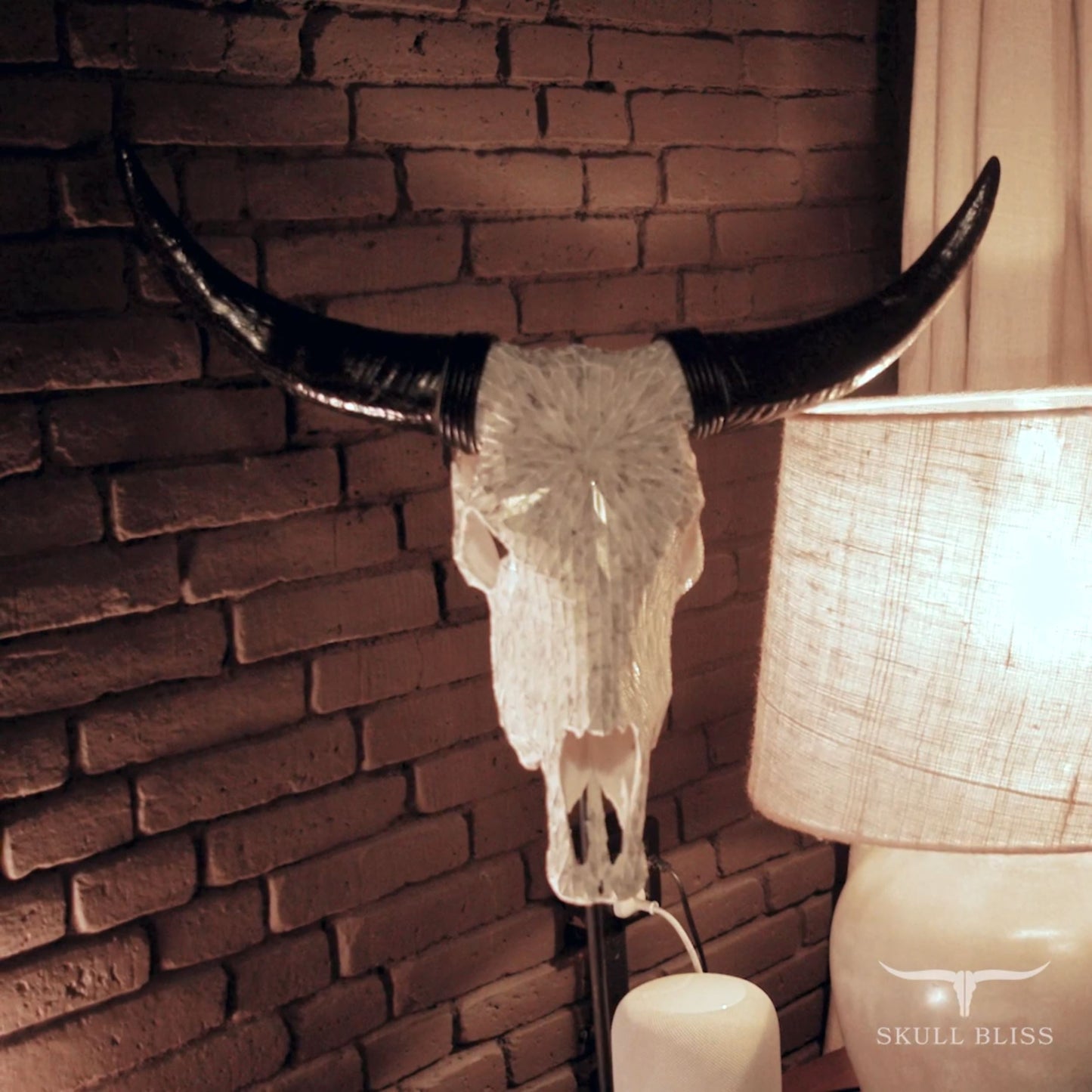 Cow Skull - Beige Mirror // Mosaic Finish