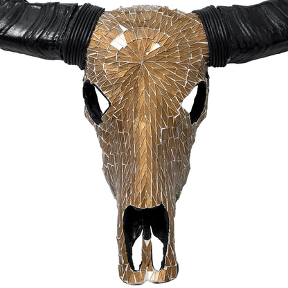 Buffalo Skull - Mocha Mirror // Mosaic Finish