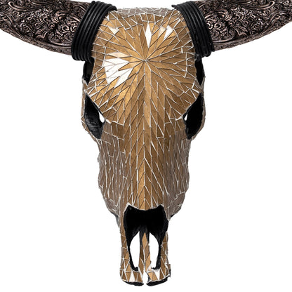 Cow Skull - Mocha Mirror // Mosaic Finish