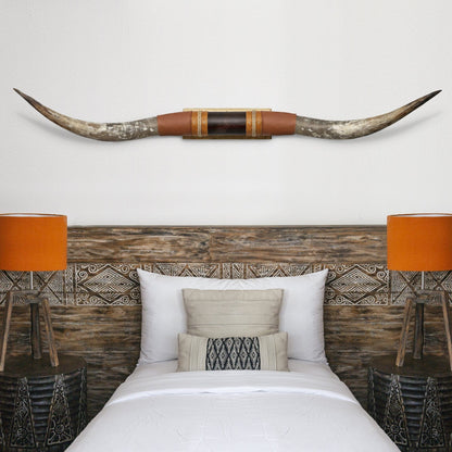 Brown Leather Mount // Standard Longhorns - Trapper