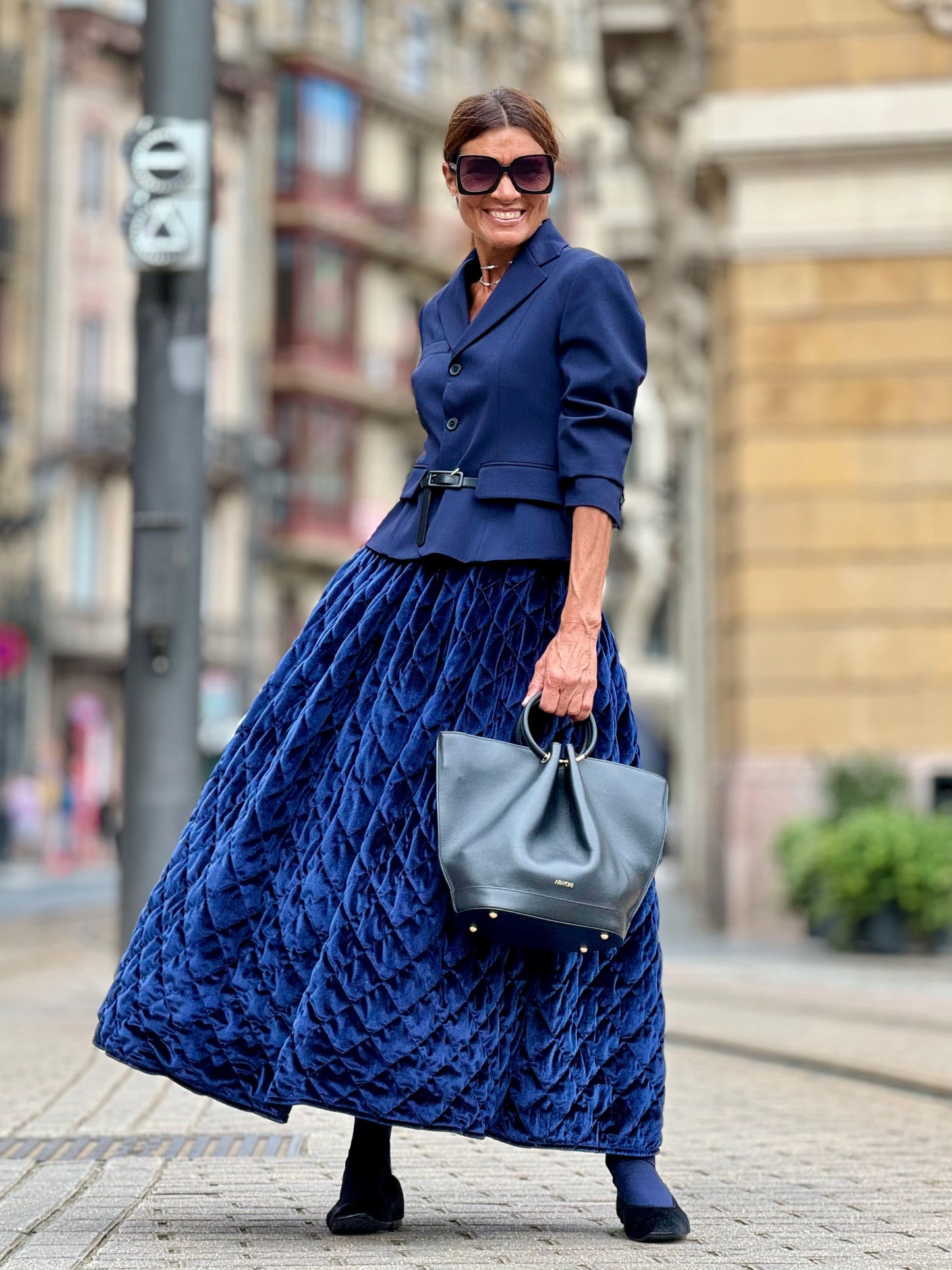 Skirt Zoe Quilted Navy