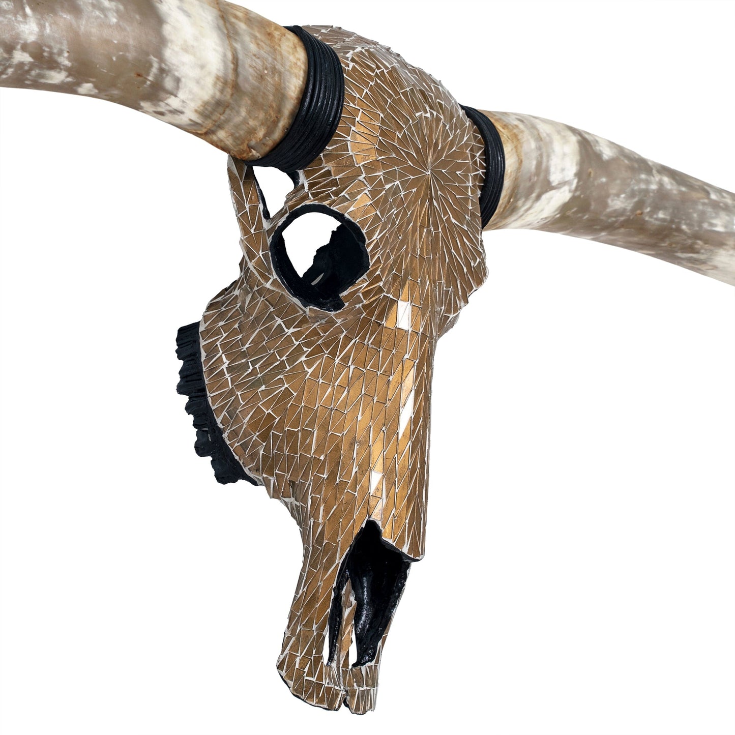 Longhorn Skull - Mocha Mirror // Mosaic Finish