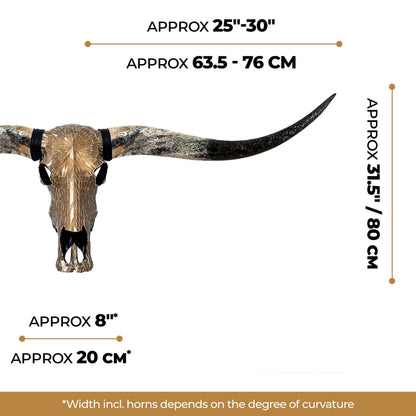 Longhorn Skull - Mocha Mirror // Mosaic Finish