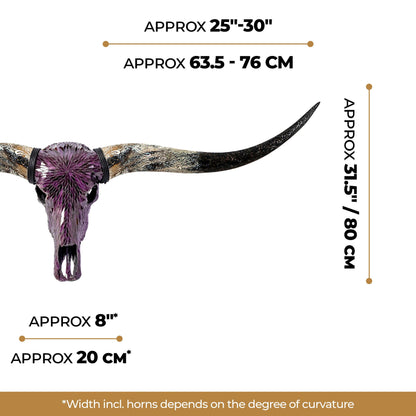 Longhorn Skull - Purple Mirror // Mosaic Finish
