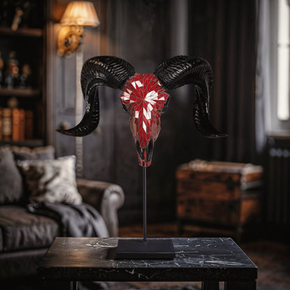 Ram Skull - Red Mirror // Mosaic Finish