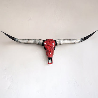 Longhorn Skull - Red Mirror // Mosaic Finish