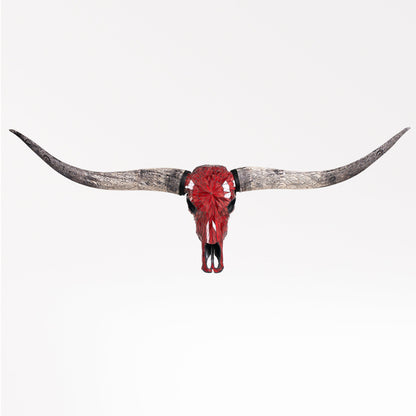 Longhorn Skull - Red Mirror // Mosaic Finish