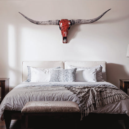 Longhorn Skull - Red Mirror // Mosaic Finish
