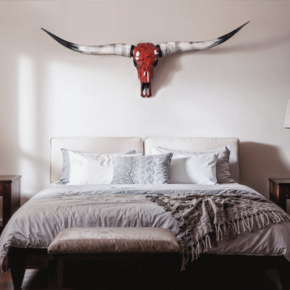 Longhorn Skull - Red Mirror // Mosaic Finish