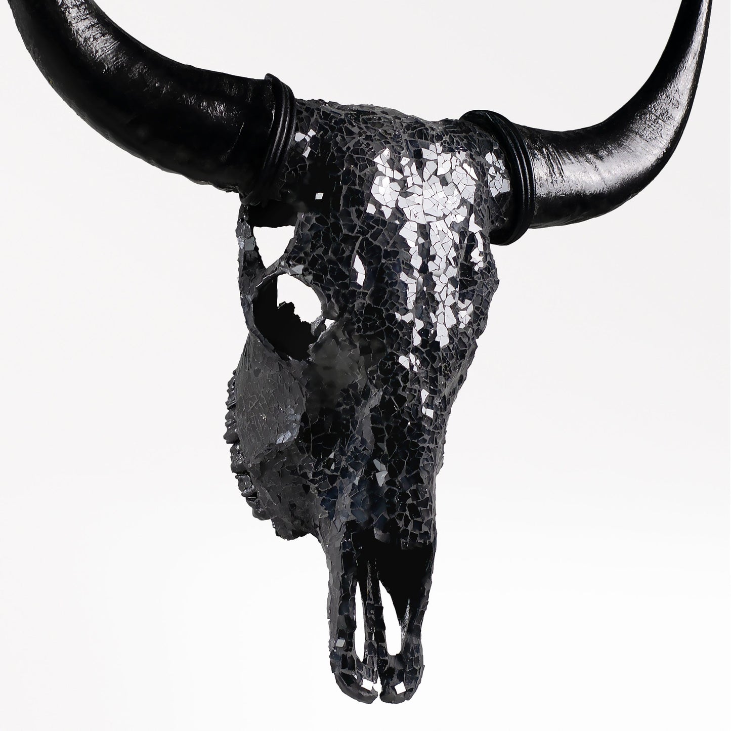Cow Skull -  Black Mirror // Mosaic Finish