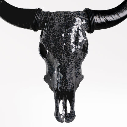 Cow Skull -  Black Mirror // Mosaic Finish