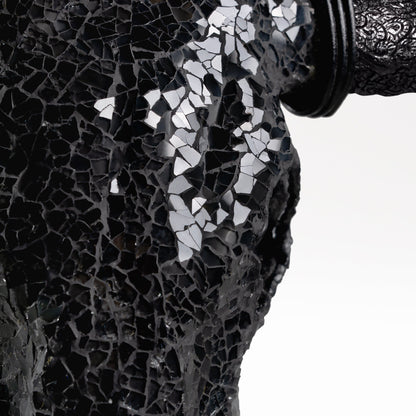 Cow Skull -  Black Mirror // Mosaic Finish