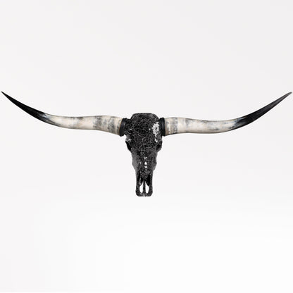 Longhorn Skull - Black Mirror // Mosaic Finish