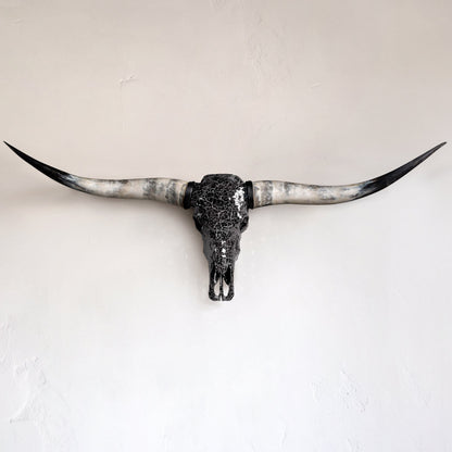 Longhorn Skull - Black Mirror // Mosaic Finish