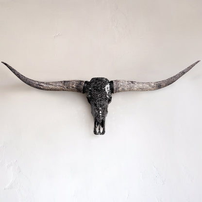 Longhorn Skull - Black Mirror // Mosaic Finish