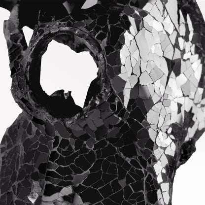 Longhorn Skull - Black Mirror // Mosaic Finish