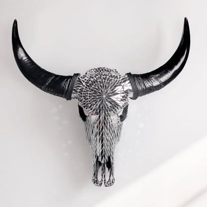 Buffalo Skull - Mirror // Mosaic Finish