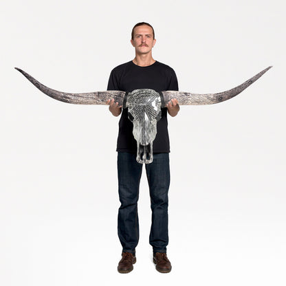 Longhorn Skull - Mirror // Mosaic Finish