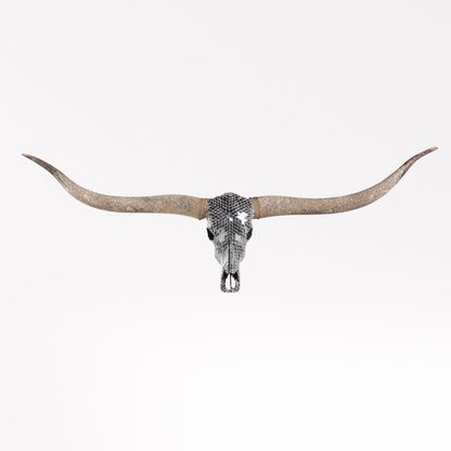 Longhorn Skull // XL Horns -  Mirror // Mosaic Finish