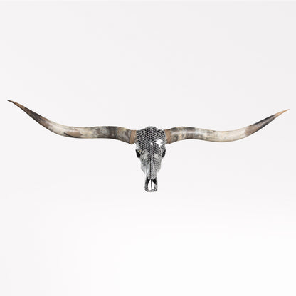 Longhorn Skull // XL Horns -  Mirror // Mosaic Finish