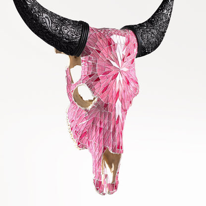 Cow Skull - Pink Mirror // Mosaic Finish
