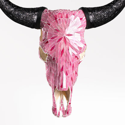 Cow Skull - Pink Mirror // Mosaic Finish