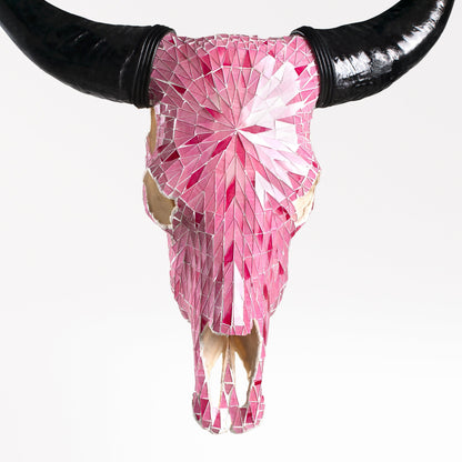 Cow Skull - Pink Mirror // Mosaic Finish