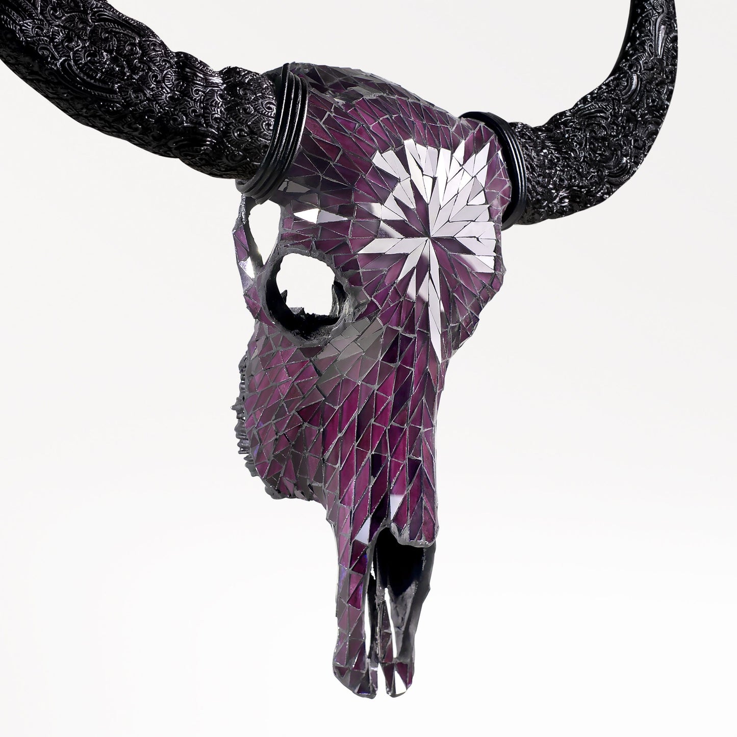 Buffalo Skull - Purple Mirror // Mosaic Finish