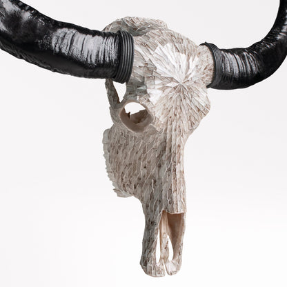 Buffalo Skull - Beige Mirror // Mosaic Finish