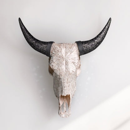 Cow Skull - Beige Mirror // Mosaic Finish