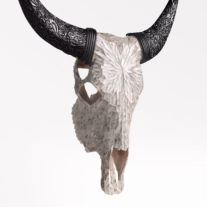 Cow Skull - Beige Mirror // Mosaic Finish