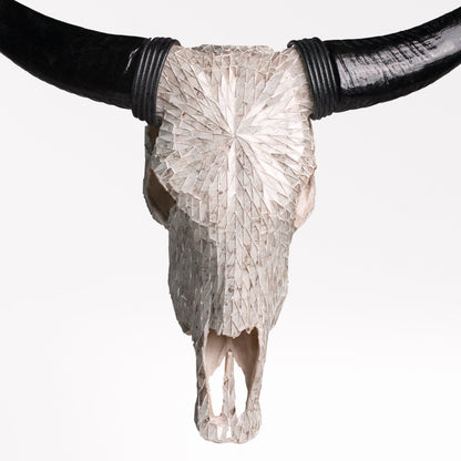 Cow Skull - Beige Mirror // Mosaic Finish