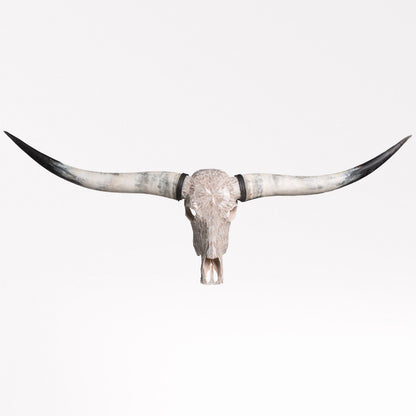 Longhorn Skull - Beige Mirror // Mosaic Finish