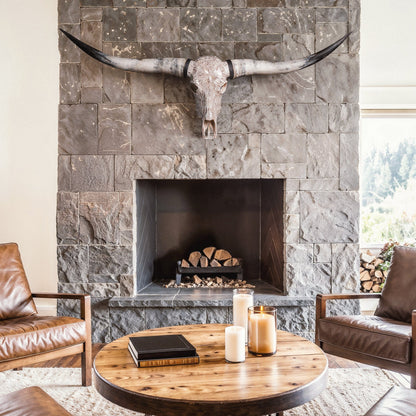 Longhorn Skull - Beige Mirror // Mosaic Finish