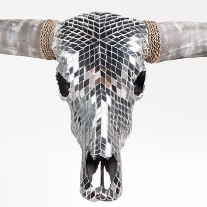 Longhorn Skull // XL Horns -  Mirror // Mosaic Finish
