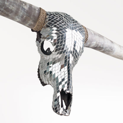 Longhorn Skull // XL Horns -  Mirror // Mosaic Finish