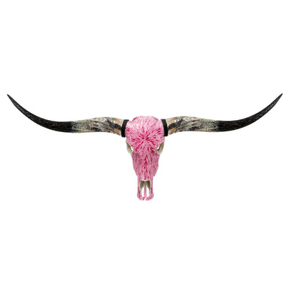 Longhorn Skull - Pink Mirror // Mosaic Finish