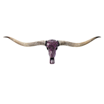 Longhorn Skull // XL Horns - Purple Mirror // Mosaic Finish