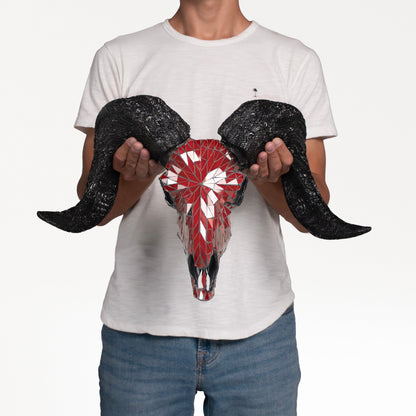 Ram Skull - Red Mirror // Mosaic Finish