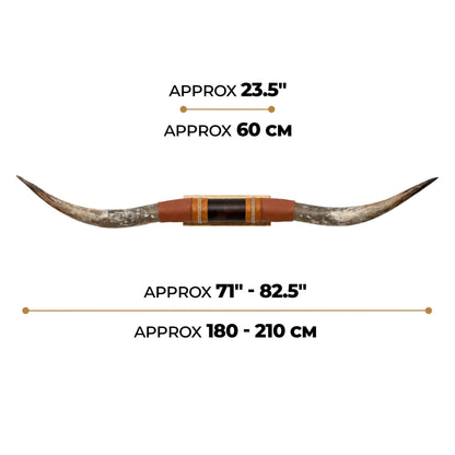 Brown Leather Mount // Standard Longhorns - Trapper