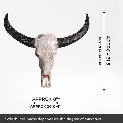 Buffalo Skull - Beige Mirror // Mosaic Finish