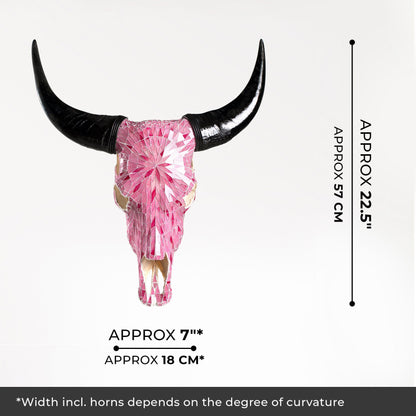 Cow Skull - Pink Mirror // Mosaic Finish