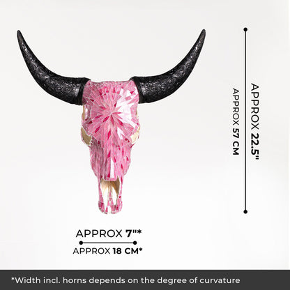 Cow Skull - Pink Mirror // Mosaic Finish